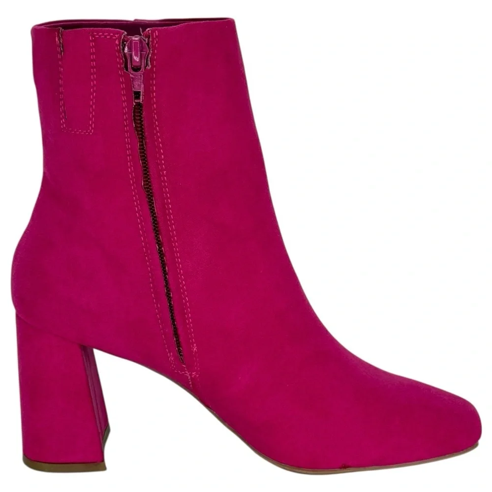 Sugar Element Fuschia Microsuede Womens Ankle Boots Size 7M - Picture 5 of 14
